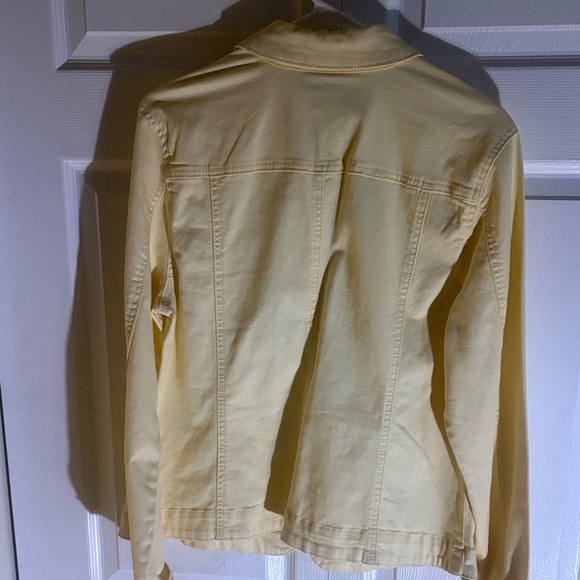 Charter Club Women's Yellow Jean Jacket - Picture 2 of 2